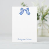 Waterverf Blauwe streephoes Opmerkingskaarten Bedankkaart (Staand voorkant)