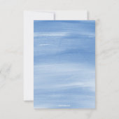 Waterverf Blauwe streephoes Opmerkingskaarten Bedankkaart (Achterkant)