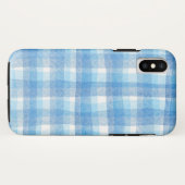 Waterverf blauwe strepen Case-Mate iPhone case (Achterkant (horizontaal))