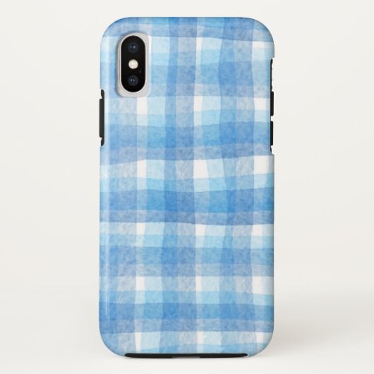 Waterverf blauwe strepen Case-Mate iPhone case (Achterkant)