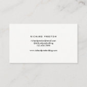 Waterverf blauwe strepen visitekaartje (Achterkant)