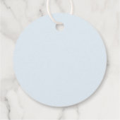 Waterverf Blauwe Strik Doop Bedankjes Labels (Achterkant)