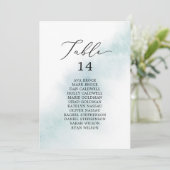 Waterverf Blauwe tabel Aantal Kaarten van de Zitka (Staand voorkant)