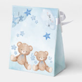 waterverf Blauwe teddybeer kinder Bedankdoosjes (Achterkant)