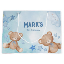 waterverf Blauwe teddybeer kinder