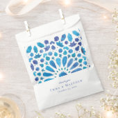 Waterverf Blauwe Tegel Bedankzakje (Geknipt)