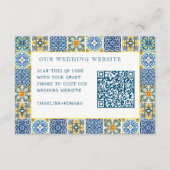 Waterverf Blauwe tegel Middellandse Zee | RSVP QR- Informatiekaartje (Achterkant)