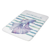 WATERVERF BLAUWE TROPISCHE VISSERIJ BACAZEN VACATI BADMAT (Gekanteld)