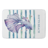 WATERVERF BLAUWE TROPISCHE VISSERIJ BACAZEN VACATI BADMAT (Voorkant)