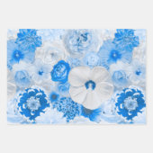 Waterverf Blauwe Tuin bloemen elke keer Inpakpapier Vel (Voorkant 2)