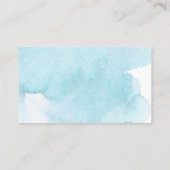 Waterverf blauwe Turquoise Breng een Baby shower B Informatiekaartje (Achterkant)