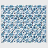 Waterverf blauwe ventilator cadeaupapier (Vlak)