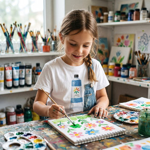 Waterverf Blauwe Verf Tube Illustratie T-shirt