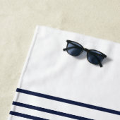 Waterverf Blauwe Vintage Strandlaken (In situ)