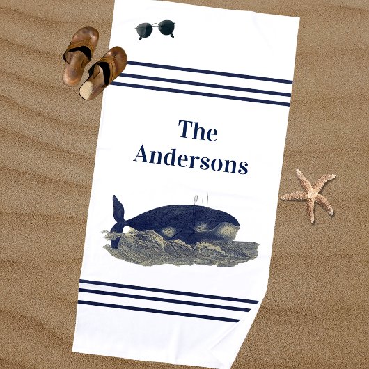 Waterverf Blauwe Vintage Strandlaken