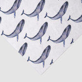 Waterverf blauwe vinvis tissuepapier (Detail)