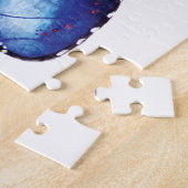 Waterverf blauwe vlinder Foto Puzzle Gift Box Legpuzzel (Zijkant)