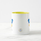 Waterverf Blauwe Vlinder met Naam Schattige Kleurr Mok (Midden)