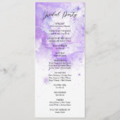 Waterverf Blauwe Vlinder Rustieke Lavendel Paars  Menu (Achterkant)