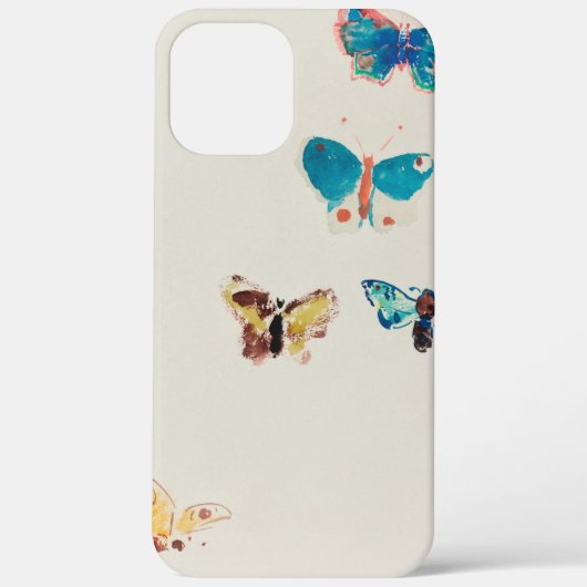 Waterverf blauwe vlinders. Odilon Redon Case-Mate iPhone Case (Achterkant)