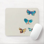 Waterverf  blauwe vlinders. Odilon Redon Muismat (Met muis)