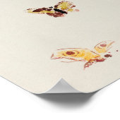 Waterverf  blauwe vlinders. Odilon Redon Poster (Hoek)