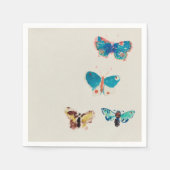 Waterverf  blauwe vlinders. Odilon Redon Servet (Voorkant)