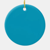 Waterverf blauwe vlindertuin keramisch ornament (Achterkant)
