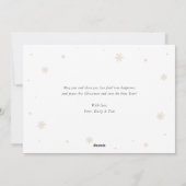 Waterverf Blauwe Vrachtwagen Foto Vrolijk Kerstfee Feestdagenkaart (Achterkant)