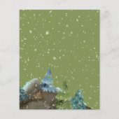 Waterverf Blauwe Vrachtwagen met budgettaire bijte (Achterkant)