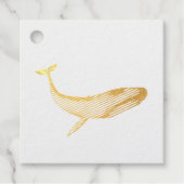 Waterverf blauwe walvis bedankjes labels (Voorkant)