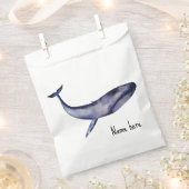 Waterverf blauwe walvis bedankzakje (Geknipt)