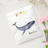 Waterverf blauwe walvis bedankzakje (Gezegeld)