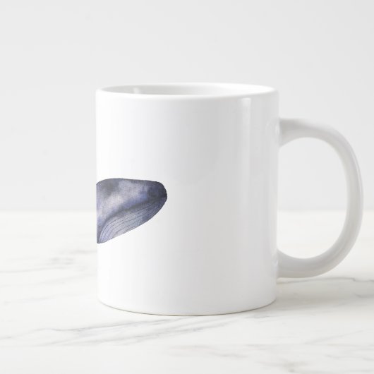Waterverf blauwe walvis grote koffiekop (Rechts)
