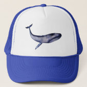 Waterverf blauwe walvis trucker pet (Voorkant)
