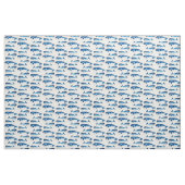 Waterverf blauwe walvissen stof (Yard (91,4 cm))
