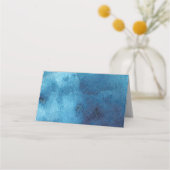 Waterverf Blauwe Wash Place Card Plaatskaartje (Achterkant)