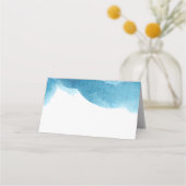 Waterverf Blauwe Wash Place Card Plaatskaartje (Voorkant)