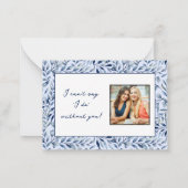 Waterverf Blauwe Wildbloemen Bruidsmeisje Voorstel Notitiekaartje (Achterkant)