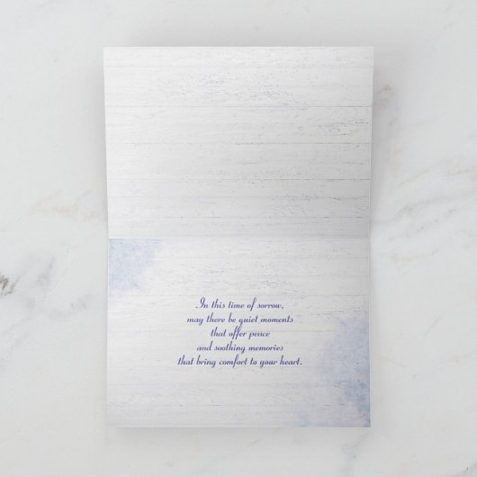 Waterverf Blauwe Wildbloemen Sympathiekaart Kaart (Binnen)