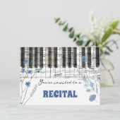 waterverf blauwe wilde bloemen overweging kaart (Staand voorkant)