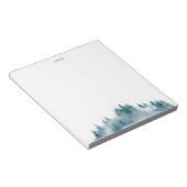 Waterverf Blauwe Winterbos Notitieblok (Schuin)