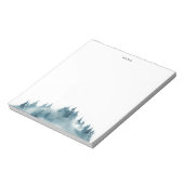 Waterverf Blauwe Winterbos Notitieblok (Linkerzijde)