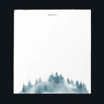 Waterverf Blauwe Winterbos Notitieblok<br><div class="desc">Een winterwonderland inspireerde notitieblok met waterverf illustreert blauw bos. Dit waterverf woud notitieblok zal een perfect gepersonaliseerd geschenk zijn.</div>