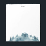Waterverf Blauwe Winterbos Notitieblok<br><div class="desc">Een winterwonderland inspireerde notitieblok met waterverf illustreert blauw bos. Dit waterverf woud notitieblok zal een perfect gepersonaliseerd geschenk zijn.</div>