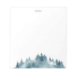 Waterverf Blauwe Winterbos Notitieblok