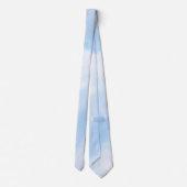 Waterverf Blauwe Wolken Stropdas (Achterkant)