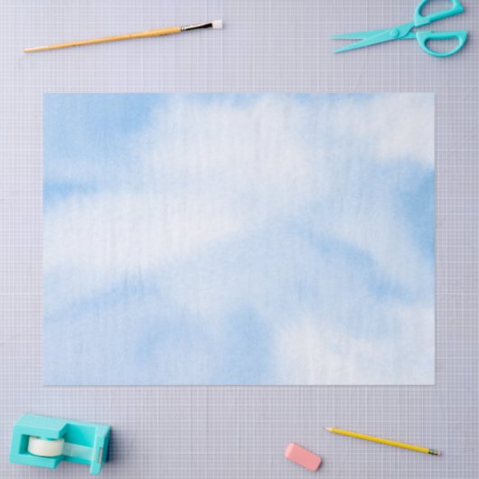 Waterverf Blauwe Wolken Tissuepapier (Craft)