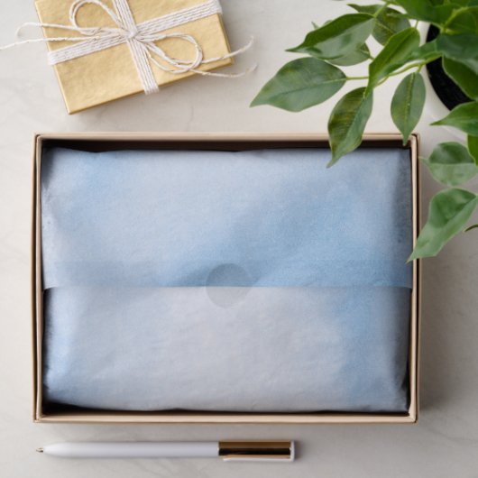 Waterverf Blauwe Wolken Tissuepapier (Geschenk)