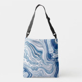 waterverf blauwe zeugen met  crossbody tas (Achterkant)